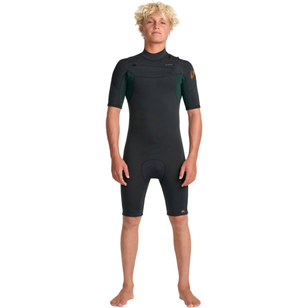 2026 Quiksilver Mens Everyday Sessions 2/2mm Chest Zip Shorty Wetsuit 25AW253501 - Jade